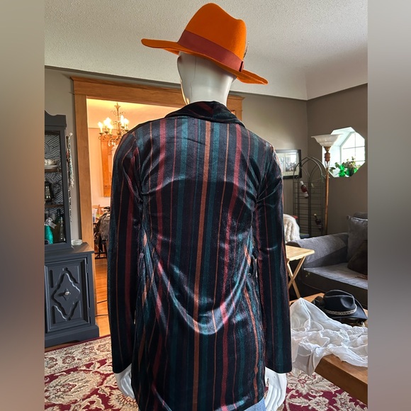 Striped velvet jacket - Picture 4 of 12